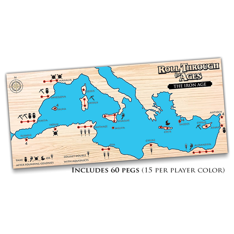 Showing image for Roll Through The Ages: The Iron Age w/Mediterranean Expansion Roll Through The Ages: The Iron Age w/Mediterranean Expansion image