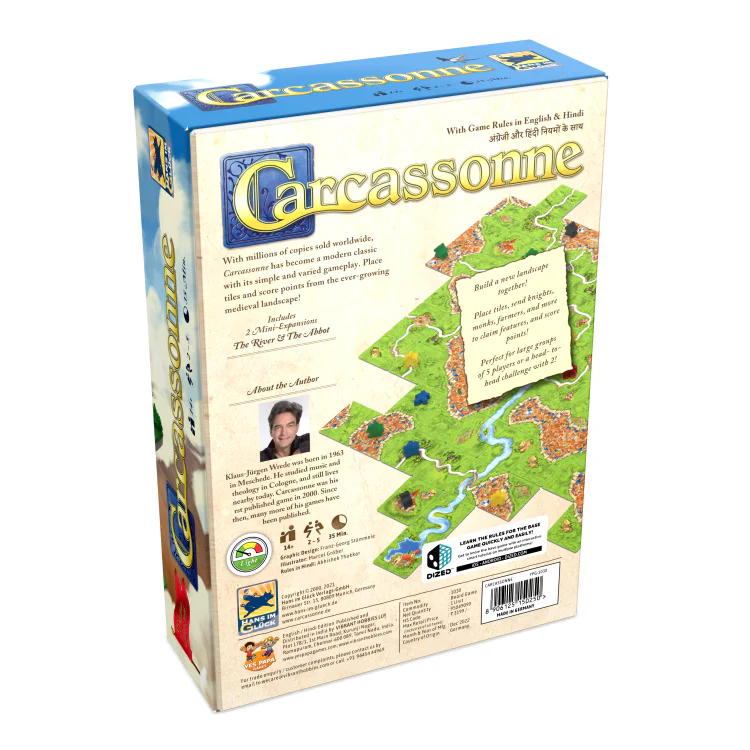 Carcassonne - English / Hindi Edition All Board Games, On Sale !, Our Games, Published Games, Imported Games, For Cafe, 1 - First 20 Games Essential, Imported, All Products image