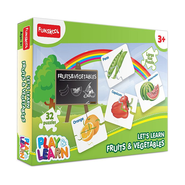 Showing image for Let's Learn Fruits & Vegetables Puzzle Let's Learn Fruits & Vegetables Puzzle image