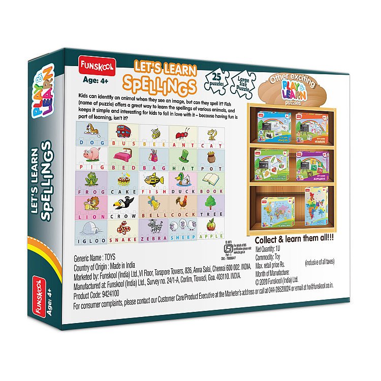 Showing image for Let's Learn Spellings Puzzle Let's Learn Spellings Puzzle image