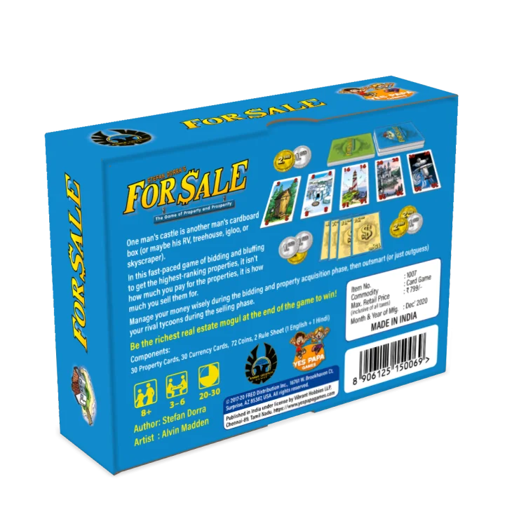 For Sale All Board Games, Our Games, Published Games, 1 - First 20 Games Essential, Made in India !, All Products image