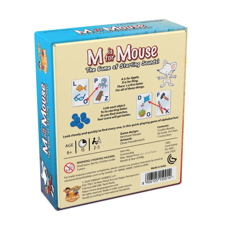 M is for Mouse All Board Games, Our Games, Published Games, For Cafe, Made in India !, All Products image