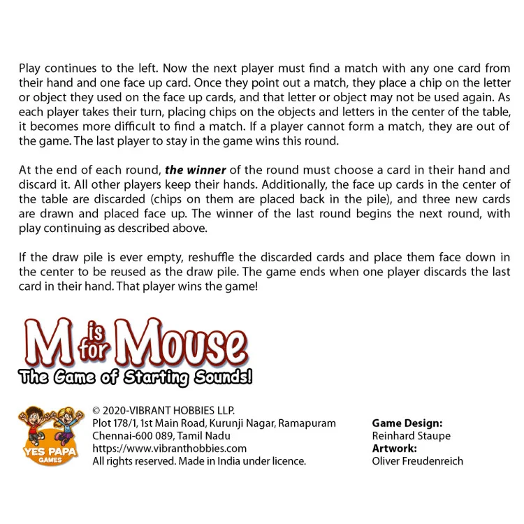 M is for Mouse All Board Games, Our Games, Published Games, For Cafe, Made in India !, All Products image