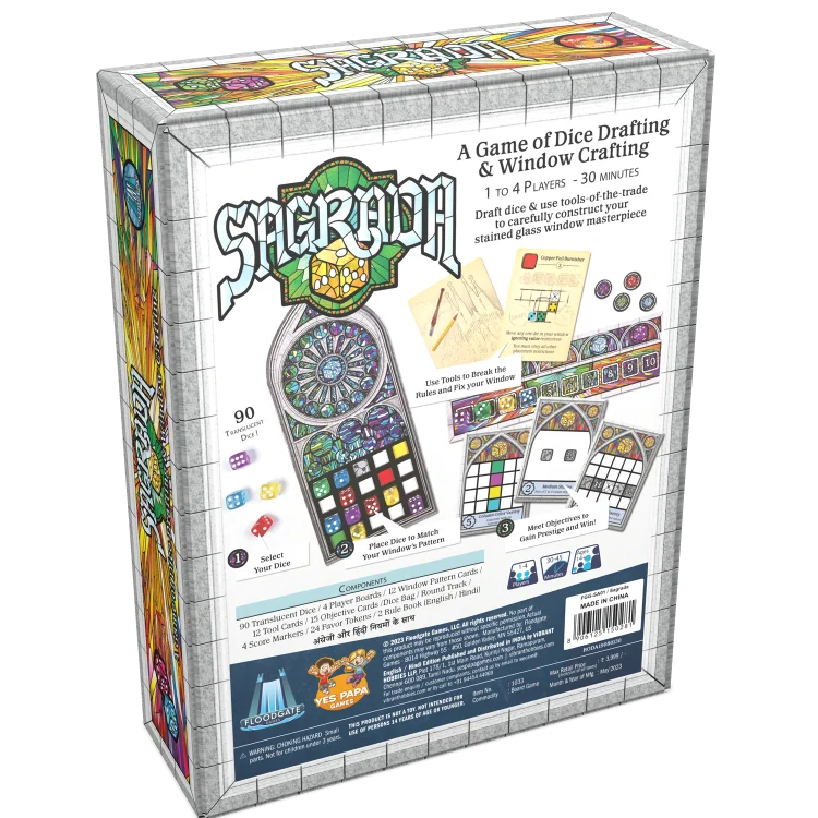 Sagrada English / Hindi Edition All Board Games, Best Sellers, Our Games, Published Games, For Cafe, 2- Next 21 to 50 Games, Imported, All Products image